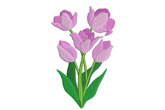 Purple Flower Bouquets: A Holiday Embroidery Review