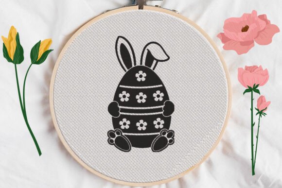 Review: Floral Easter Bunny Egg Embroidery Design