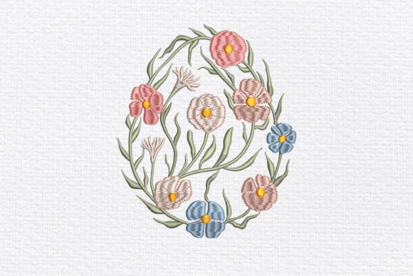 Review: Floral Easter Egg Embroidery Design
