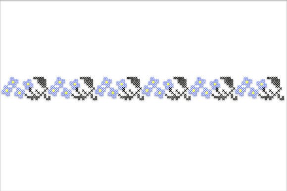 Review: Flowers Border Cross Stitch Pattern for Sweatshirts