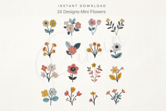 Review: Mini Flower Set--Machine Embroidery for Merch