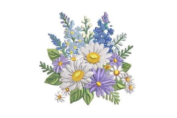 Review: White Purple Blue Bouquet for Craft Fairs
