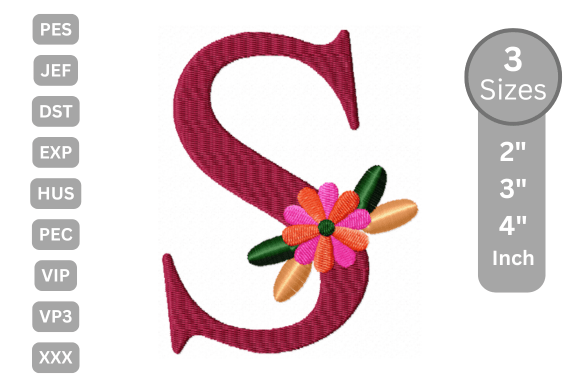 Reviewing Floral Alphabet Letter - S for Boutique Sweatshirts