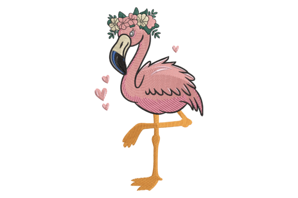 Reviewing Floral Flamingo for Commercial Embroidery