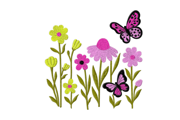 Reviewing Flowers with Butterflies Embroidery for Holiday Sales