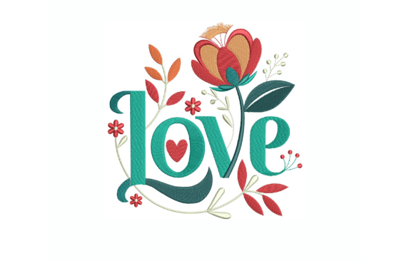 Reviewing the Elegant Floral LOVE Embroidery Design